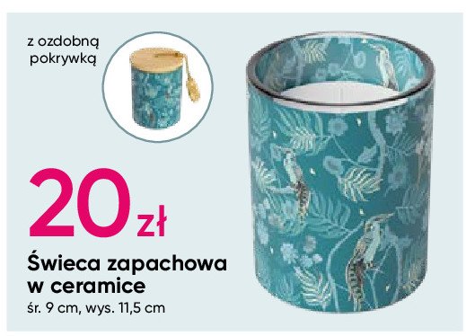 Świeca zapachowa w ceramice 9 x 11.5 cm promocja w Pepco