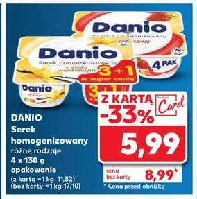 Serek truskawka Danone danio promocja w Kaufland