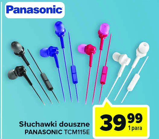 Słuchawki rp-tcm115e-p różowe Panasonic promocja
