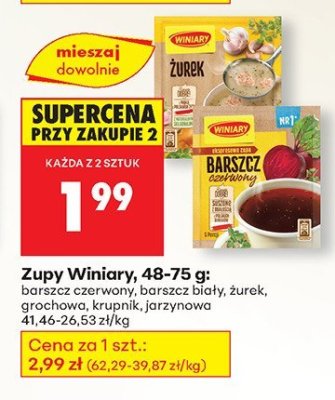 Zupy barszcz biały promocja w Biedronka