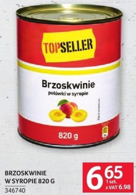 Brzoskwinie w syropie 820 g promocja w Selgros