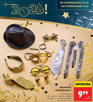 Akcesoria sylwestrowe różne kolory  promocja w Biedronka