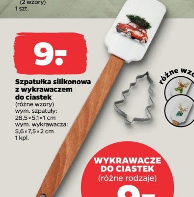 Szpatułka silikonowa z wykrawaczem do ciastek  promocja w Netto