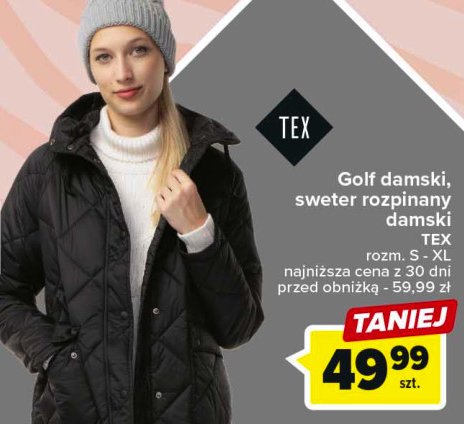 Sweter rozpinany damski rozm. s-xl Tex promocja