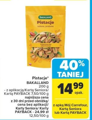Pistacje Bakalland promocja w Carrefour Market