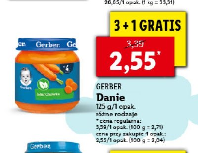 Obiadek marchewka Gerber promocja