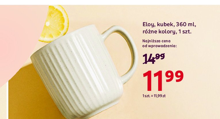 Kubek 360 ml Eloy promocja w Rossmann