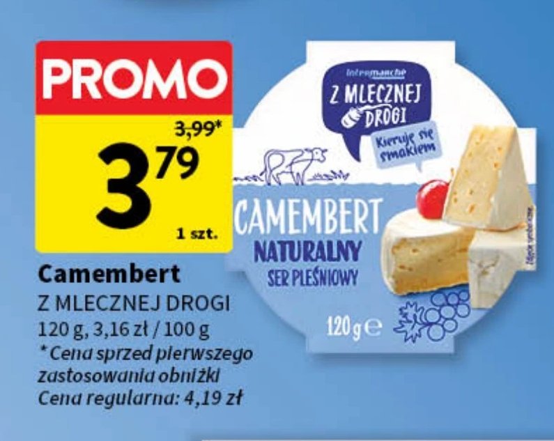 Camembert naturalny Z mlecznej drogi promocja w Intermarche