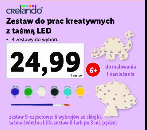 Zestaw kreatywny z o艣wietleniem led Crelando promocja