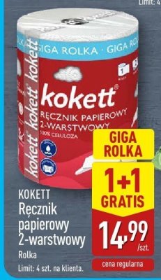 Ręcznik papierowy 2-warstwowy Giga Rolka KOKETT promocja w Aldi