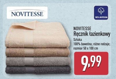 Ręcznik łazienkowy Novitesse 50x100 cm promocja w Aldi