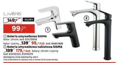 Bateria umywalkowa nablatowa Sigma Liveno promocja w Leroy Merlin