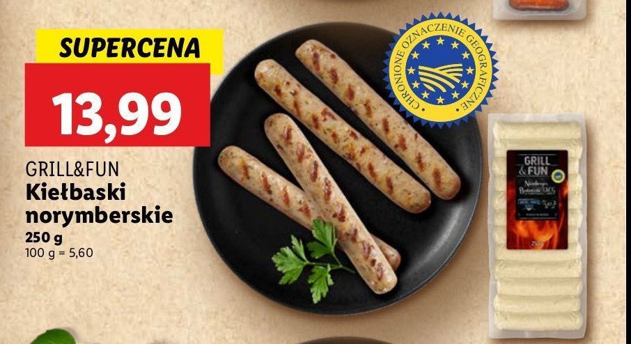 Kiełbaski norymberskie Grill and fun promocja