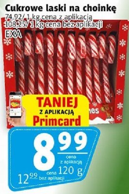 Cukrowe laski na choinkę BON promocja w Prim Market