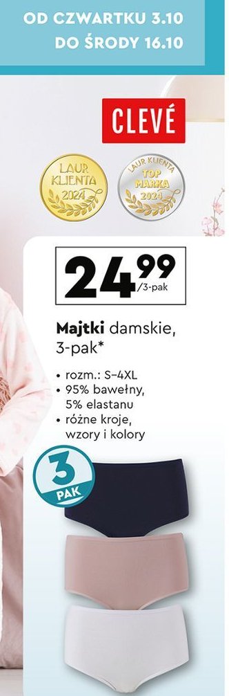 Majtki damskie s-4xl Cleve promocja