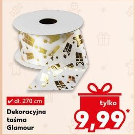 Taśma dekoracyjna glamour 3.8 cm x 270 cm promocja