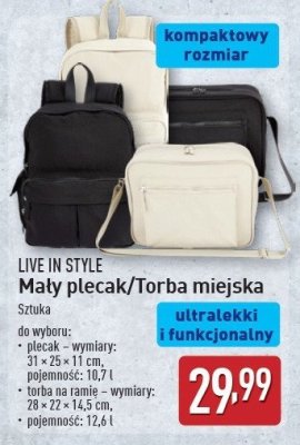 Plecak miejski 10.5 l Live in style promocja