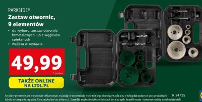 Zestaw otwornic Parkside promocja