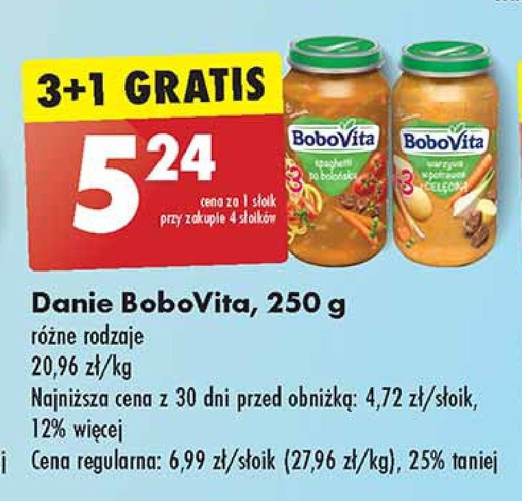 Warzywa w potrawce z cielęcinką Bobovita promocja