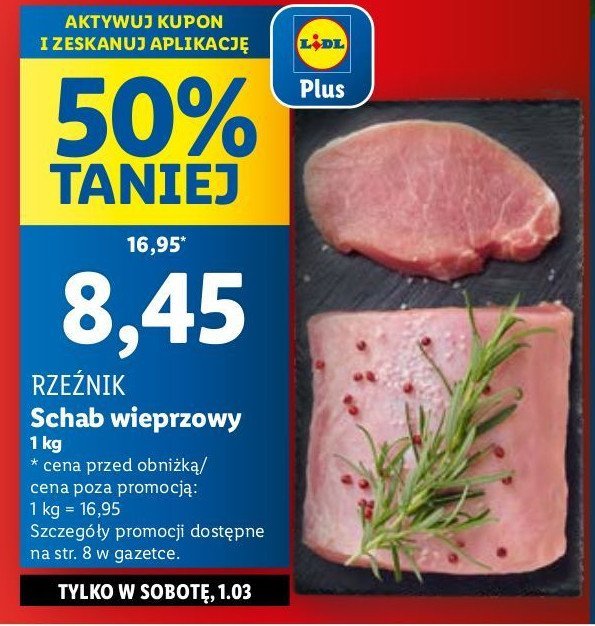 Schab wieprzowy bez kości Rzeźnik codzienna dostawa promocja w Lidl