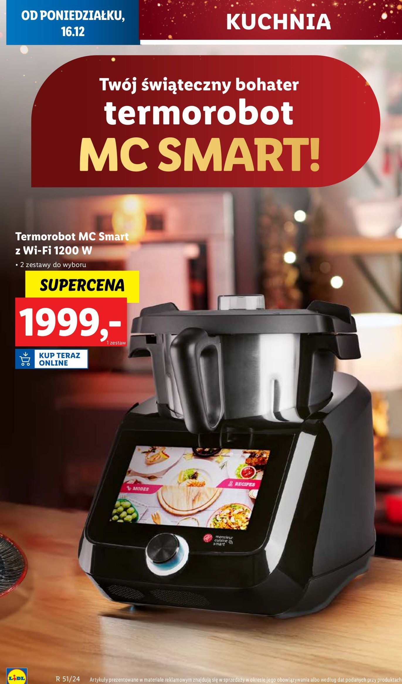 Termorobot mc smart 1200 w Silvercrest promocja w Lidl