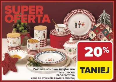 Zastawa stołowa świąteczna linia CIRCUS FLORENTYNA promocja w Carrefour