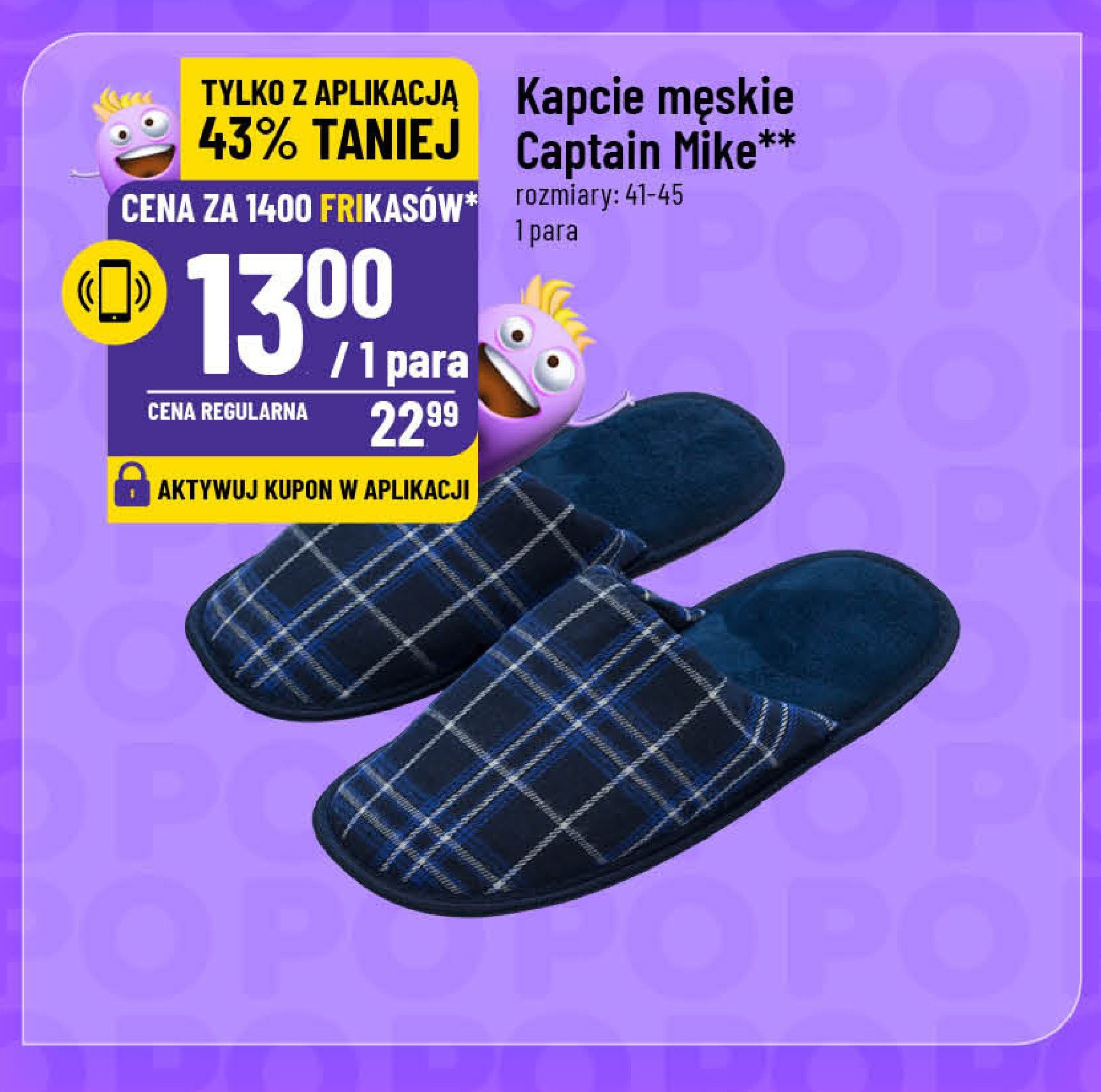 Kapcie męskie 41-45 Captain mike promocja w POLOmarket