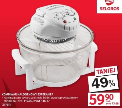 Kombiwar halogenowy ESPERANZA promocja w Selgros