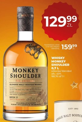 Whisky Monkey Shoulder 0,7L promocja w Duży Ben