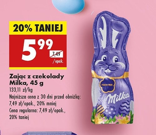 Zaj膮c z czekolady Milka promocja