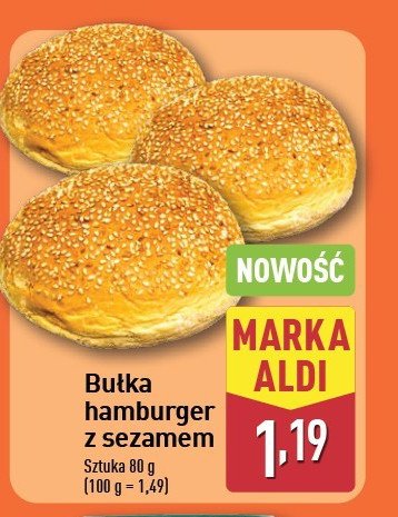 Bu艂ka hamburgerowa z sezamem promocja