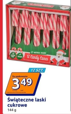 Świąteczne laski cukrowe 12 szt. promocja w Action