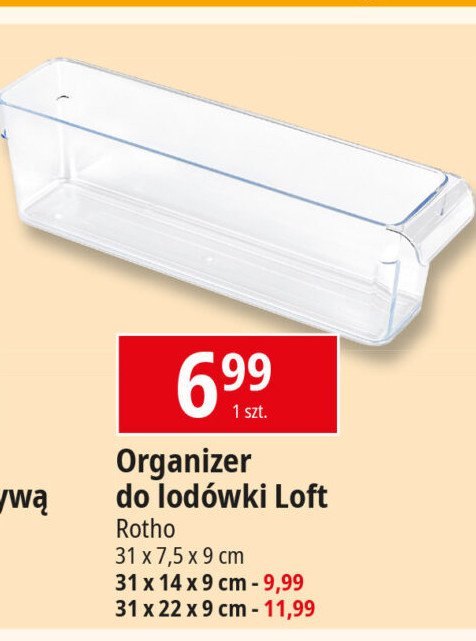 Organizer do lodówki loft 1.6 l Rotho promocja