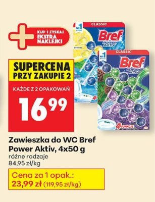 Zawieszka do WC Power Aktiv 4-pak różne rodzaje promocja w Biedronka