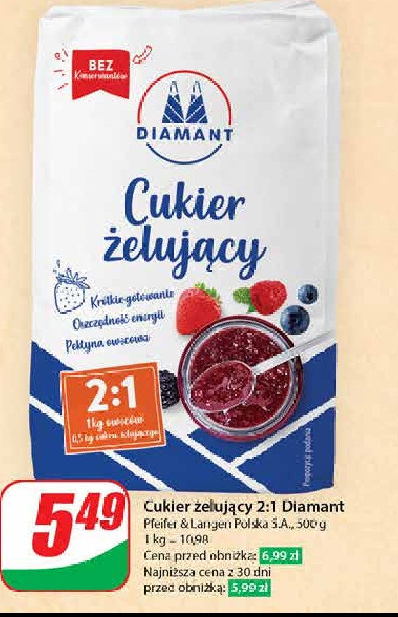 Cukier żelujący 2:1 Diamant Diamant polska promocja