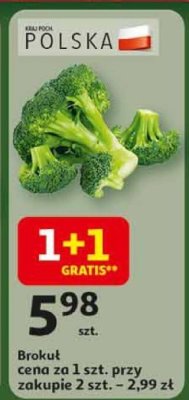 Brokuł cena za 1 szt. przy zakupie 2 szt. promocja w Auchan