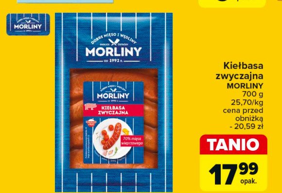 Kiełbasa zwyczajna Morliny promocja