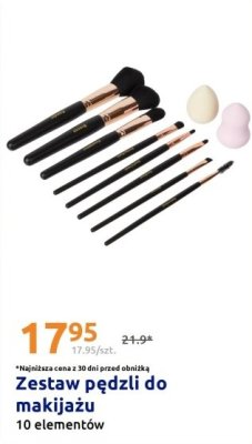 Zestaw pędzli do makijażu 10 elementów promocja w Action