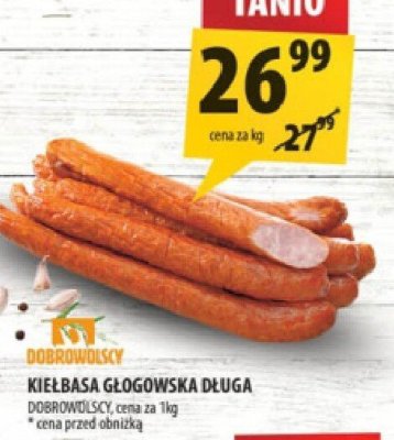 Kiełbasa głogowska długa Dobrowolscy promocja w Arhelan