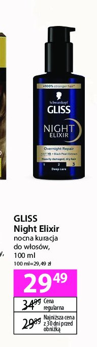 Kuracja do włosów split ends Gliss kur night elixir promocja