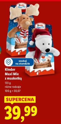 Czekolada Kinder Maxi Mix z maskotką promocja w Lidl