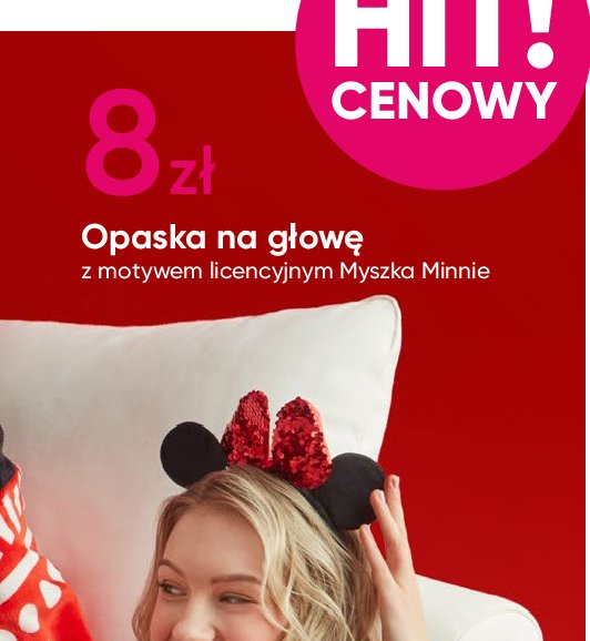 Opaska uszy myszki minnie promocja w Pepco