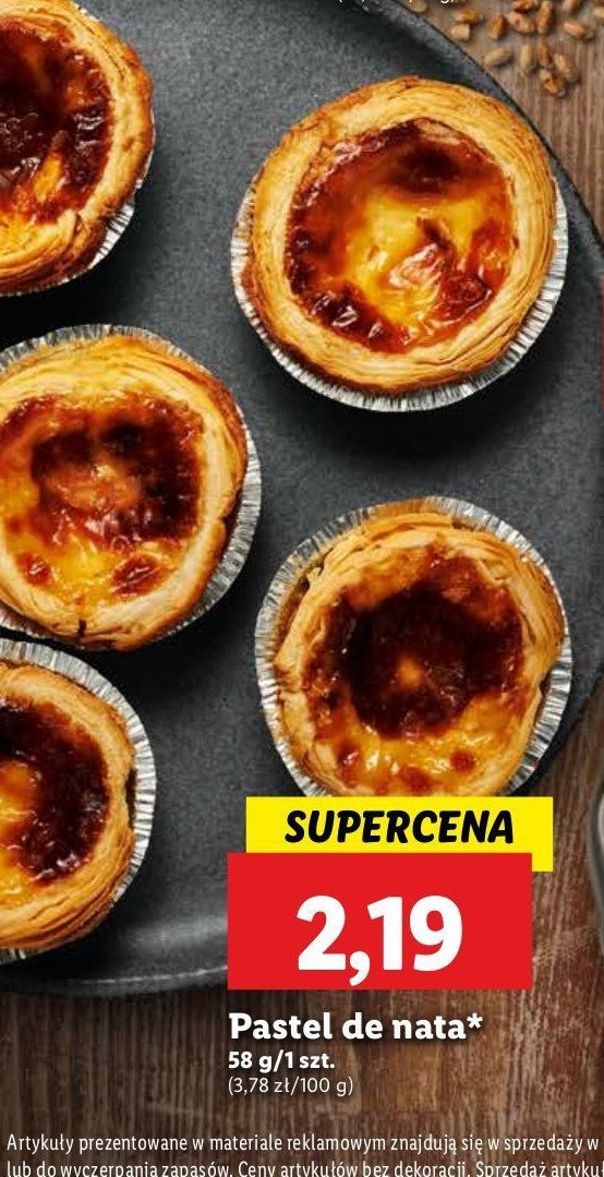 Pastel de nata Chrupiące z pieca promocja