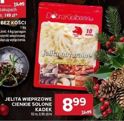 Jelita wieprzowe cienkie solone kadek promocja w Stokrotka