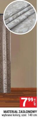 Materiał zasłonowy, szer. 140 cm promocja w Merkury Market