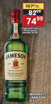 Whiskey Jameson 0,7L promocja w Wafelek