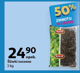 Śliwki suszone Makar promocja w Auchan