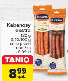 Kabanosy drobiowe z indyka z dodatkiem wieprzowiny Tarczyński kabanos extra promocja