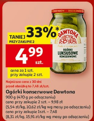 Ogórki konserwowe Dawtona promocja w Auchan