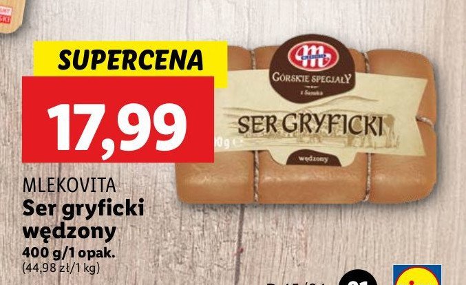 Ser gryficki wędzony Mlekovita promocja